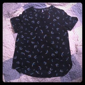 Sheer Sparrow Short-Sleeved Blouse